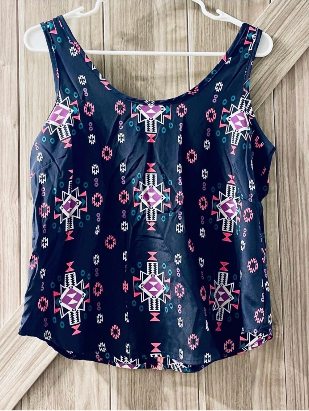 Women’s Navy Aztec Print Tank Top - B jewel
